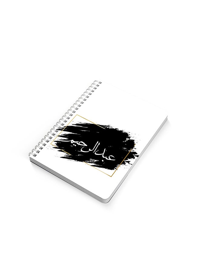 LOWHA Abdualrheem A5 Spiral Bound Notebook White/Black - Image 2