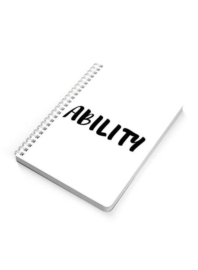 LOWHA A5 Spiral Bound Notebook White/Black - Image 2