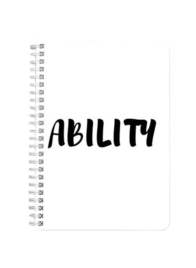 LOWHA A5 Spiral Bound Notebook White/Black - Image 1