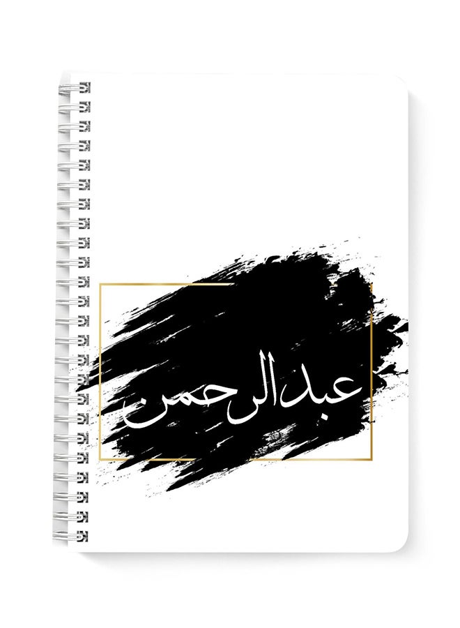 LOWHA Abdulrahman A5 Spiral Bound Notebook White/Black - Image 1
