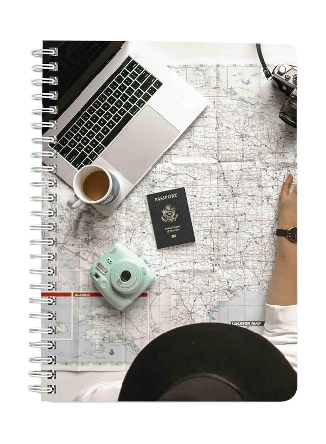 LOWHA A5 Spiral Bound Notebook White/Black  - Image 1
