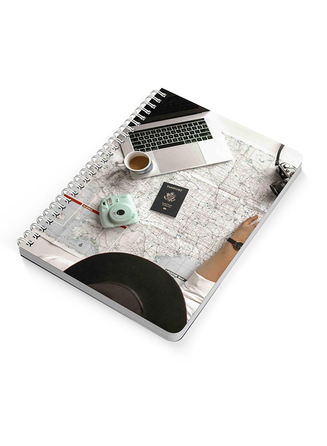 LOWHA A5 Spiral Bound Notebook White/Black  - Image 2