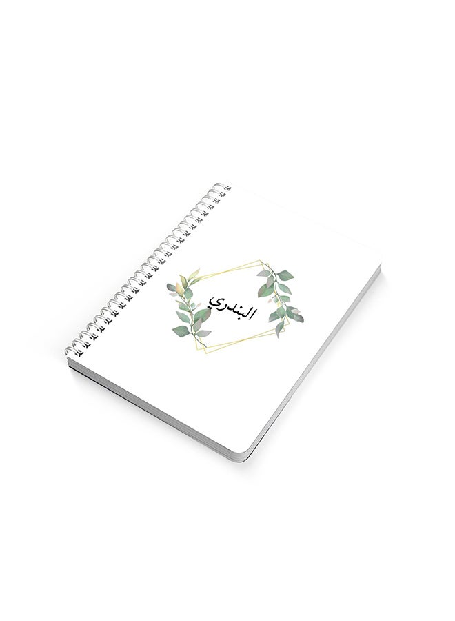 LOWHA A5 Spiral Bound Notebook White/Green - Image 2