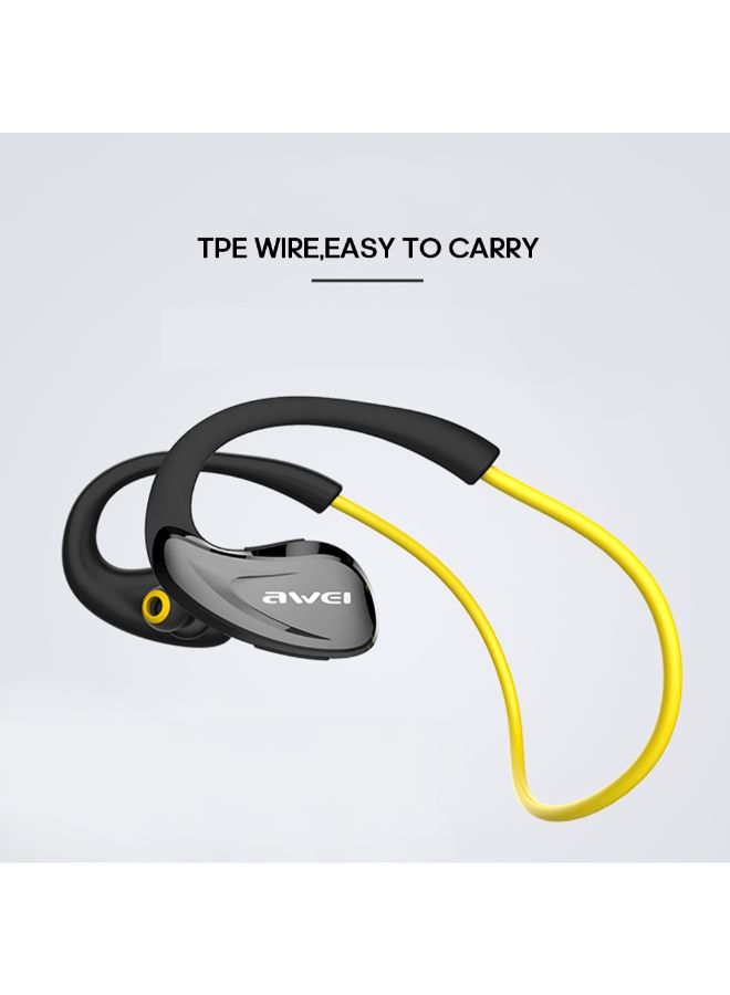 Awei A880BL Wireless Sports Mini Stereo In-Ear Headset Black/Yellow - Image 4