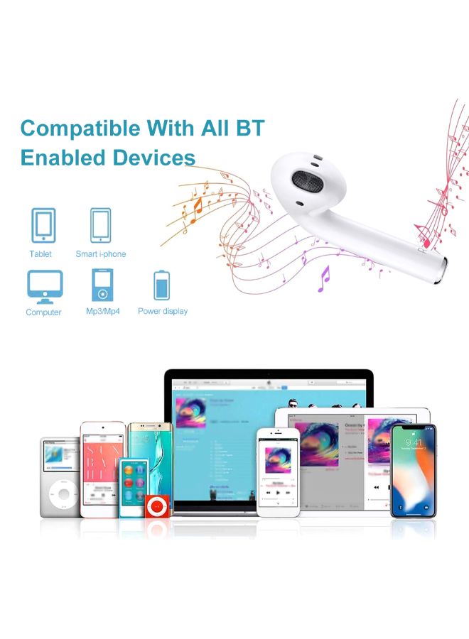 Generic - TWS Bluetooth In-Ear Earbuds With Charging Case White - Image 1