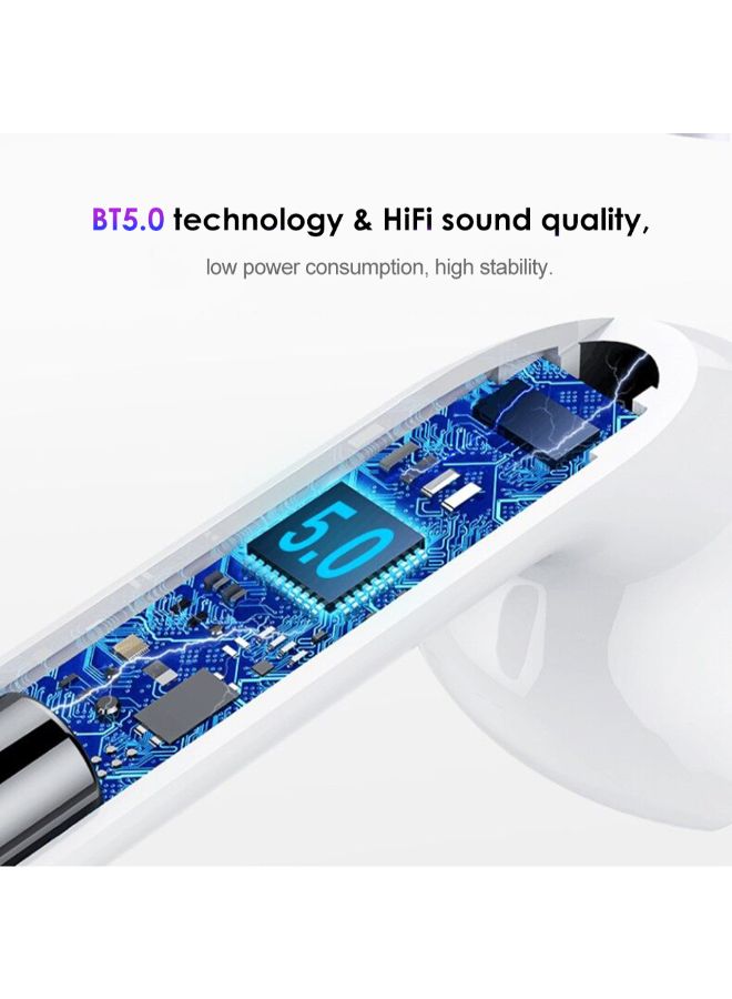 Generic - TWS Bluetooth In-Ear Earbuds With Charging Case White - Image 1