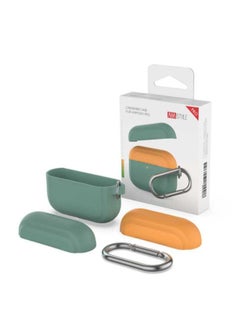 Ahastyle Silicone Two Toned Keychain For Apple AirPods Midnight Green/Yellow  - Image 5