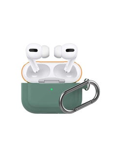 Ahastyle Silicone Two Toned Keychain For Apple AirPods Midnight Green/Yellow  - Image 2