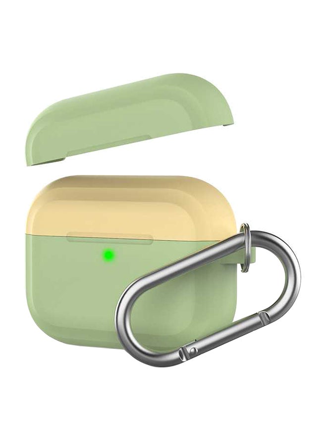 Ahastyle Premium Protective Keychain Case For Apple AirPods Mint Green/Yellow - Image 1