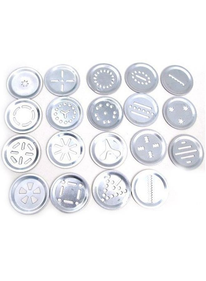 ANSELF Cookie Press Biscuit Maker With Flower Pattern Mold Silver - Image 2