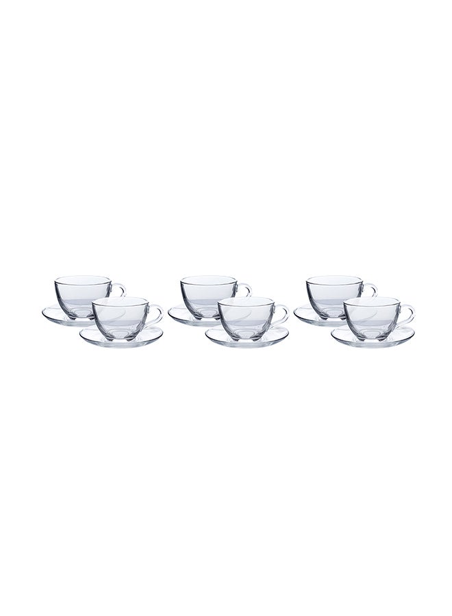 باساباتشي مجموعة فناجين قهوة عربية أساسية من 12 قطعة شفاف 10سم