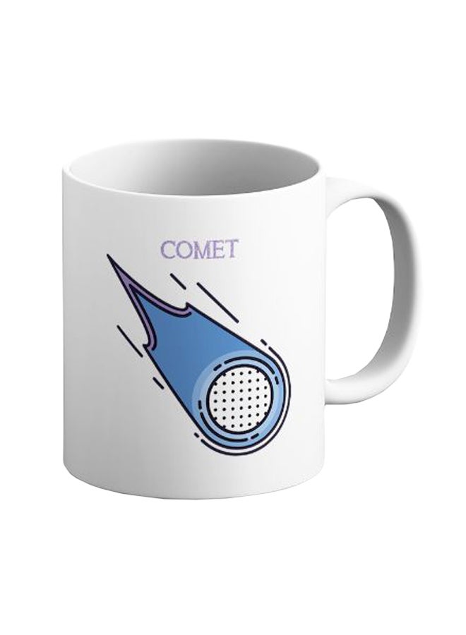 إيتالكو مج قهوة من السيراميك مزين بطبعة تعبر عن الرؤية الفضائية أزرق/ أبيض