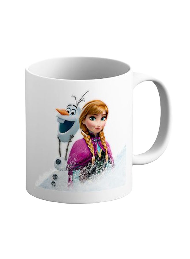 إيتالكو مج قهوة من السيراميك بتصميم شخصية آنا وأولاف من فيلم فروزن . بنفسجي/أبيض