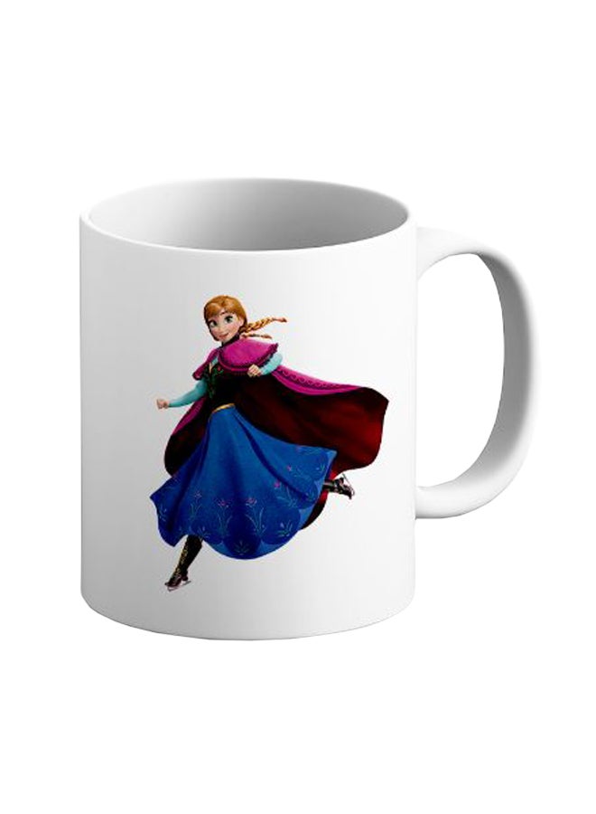 ITALCO Frozen Anna Pattern Ceramic Coffee Mug Blue/White 