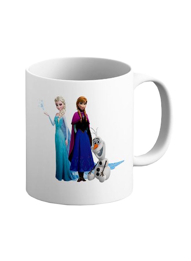 إيتالكو مج قهوة من السيراميك بطبعة شخصية من فيلم Frozen أزرق/ أبيض
