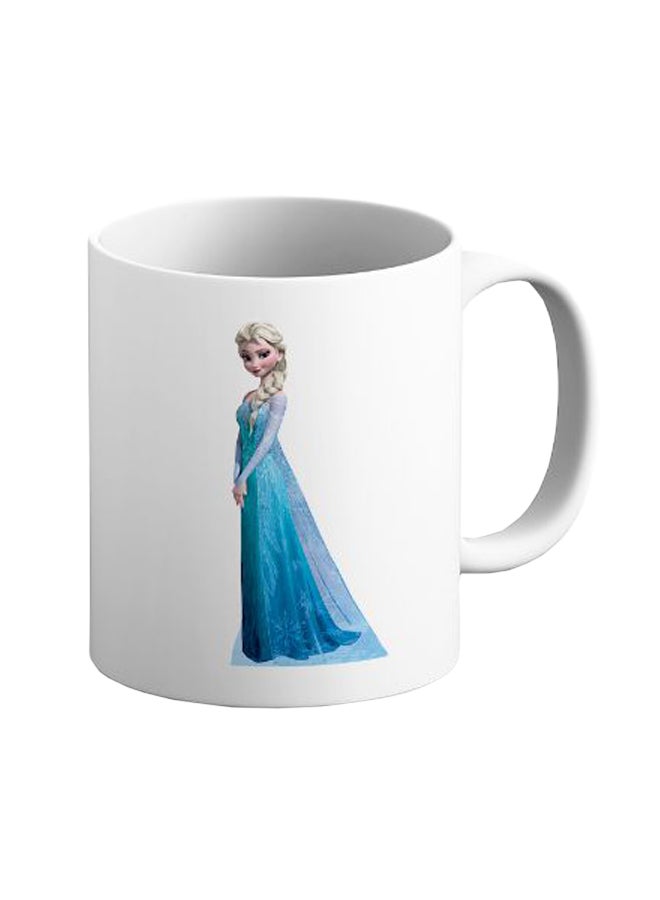 ITALCO Frozen Elsa Character Printed Ceramic Coffee Mug Green/White