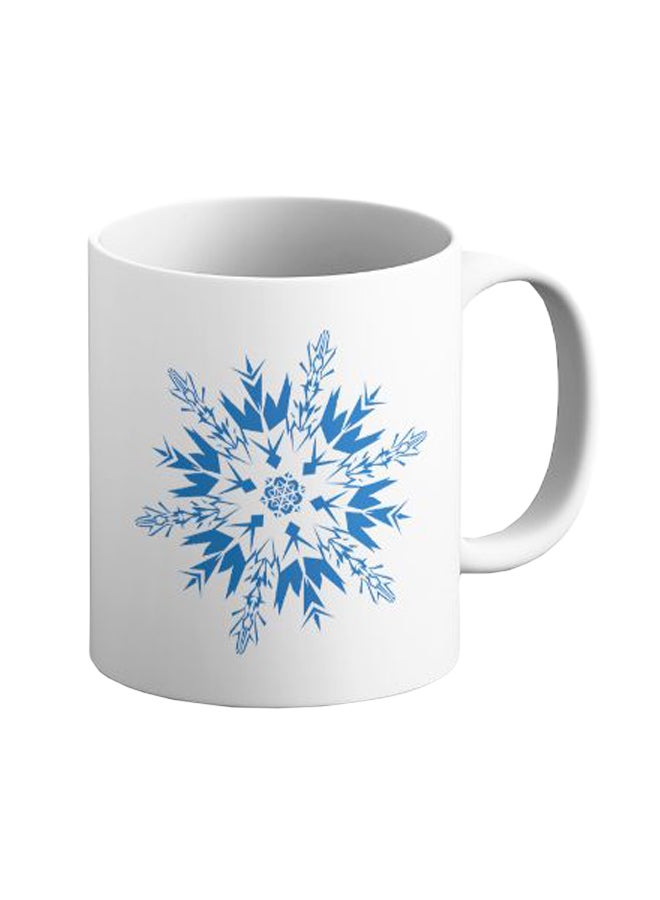 ITALCO Frozen Magic Star Character Printed Ceramic Coffee Mug Blue/White