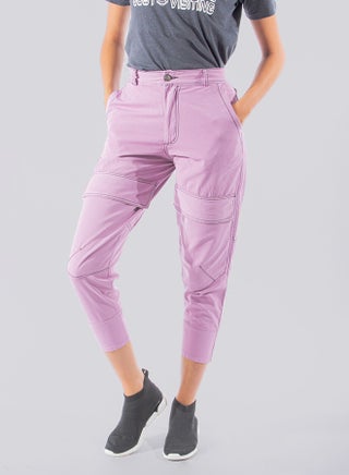 Combat Trouser With Knee Pockets Plum