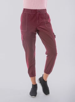 High Waist Combat Trouser Maroon