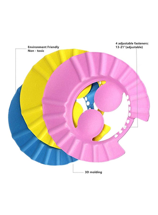 مجموعة قبعات قابلة للضبط للاستحمام مزودة بقطع لحماية الأذنين من 3 قطع - Image 3