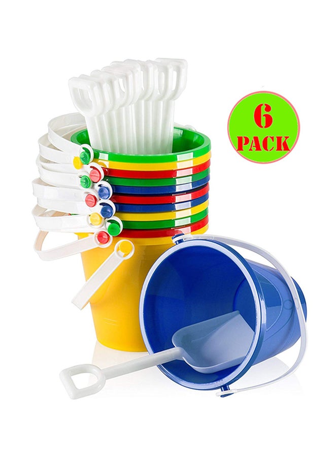 Top Race 6-Piece Pails Sand Buckets And Sand Shovels Set  - Image 2