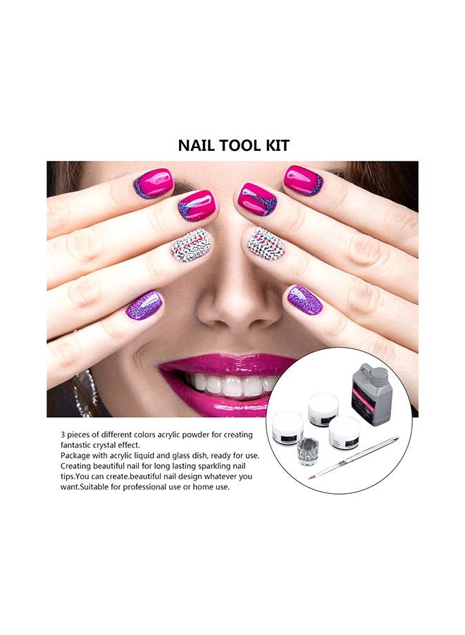 6-Piece Portable Nail Art Tool Kit Set Multicolour - Image 4