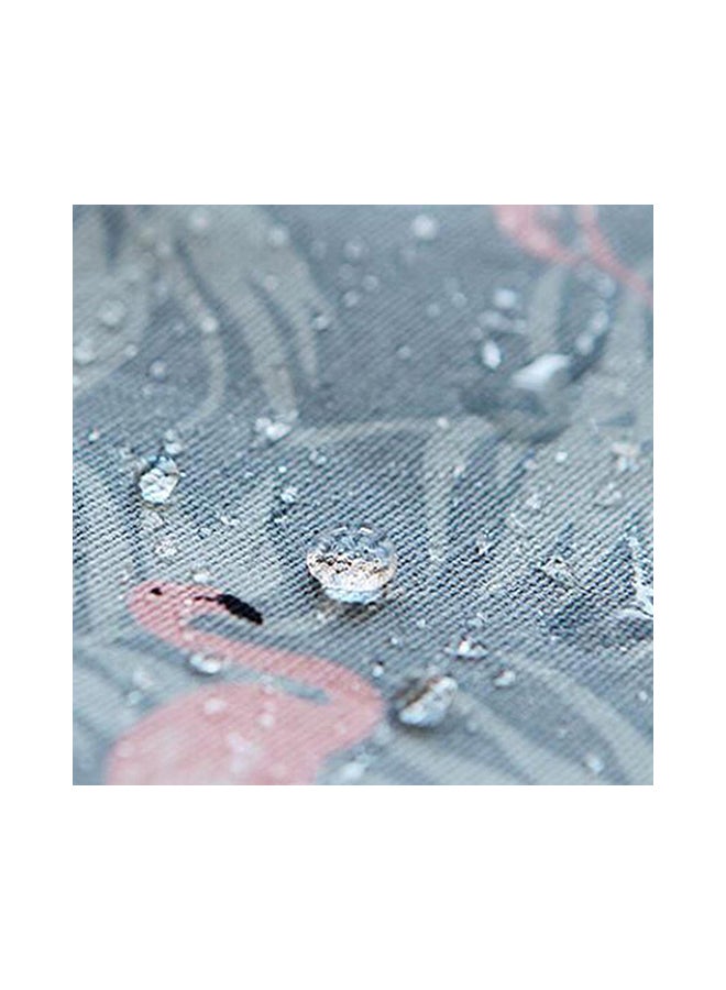 حقيبة مكياج ومستحضرات تجميل متعددة الوظائف ومناسبة للسفر أزرق سماوي بنمط طائر الفلامنجو - Image 4