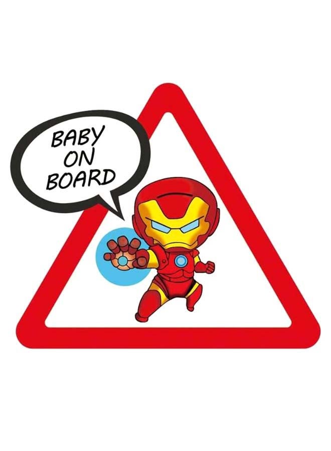 "ملصق للسيارة البطل الخارق مع عبارة "Baby On Board" - Image 1