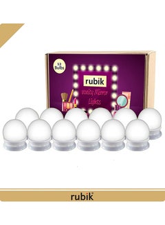 12 Dimmable Makeup Mirror Bulbs With Power Supply Adapter White 9.8x6.7x2.8inch