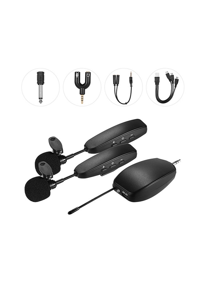 8-Piece Wireless UHF Microphone And Receiver Set I-05748-2 Black  - Image 3
