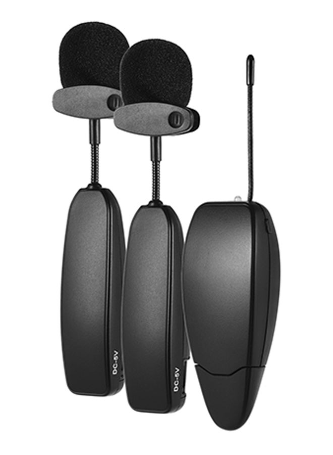 8-Piece Wireless UHF Microphone And Receiver Set I-05748-2 Black  - Image 1