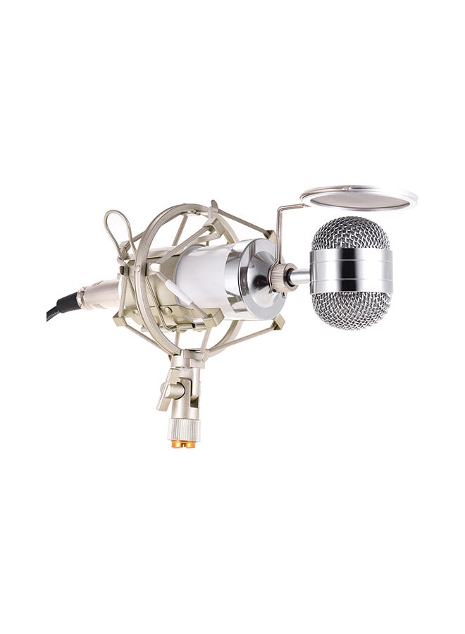 4-Piece Recording Mic Uni-Directional Condenser Microphone Kit I-05918 White/Silver  - Image 4