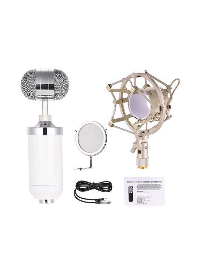 4-Piece Recording Mic Uni-Directional Condenser Microphone Kit I-05918 White/Silver  - Image 5