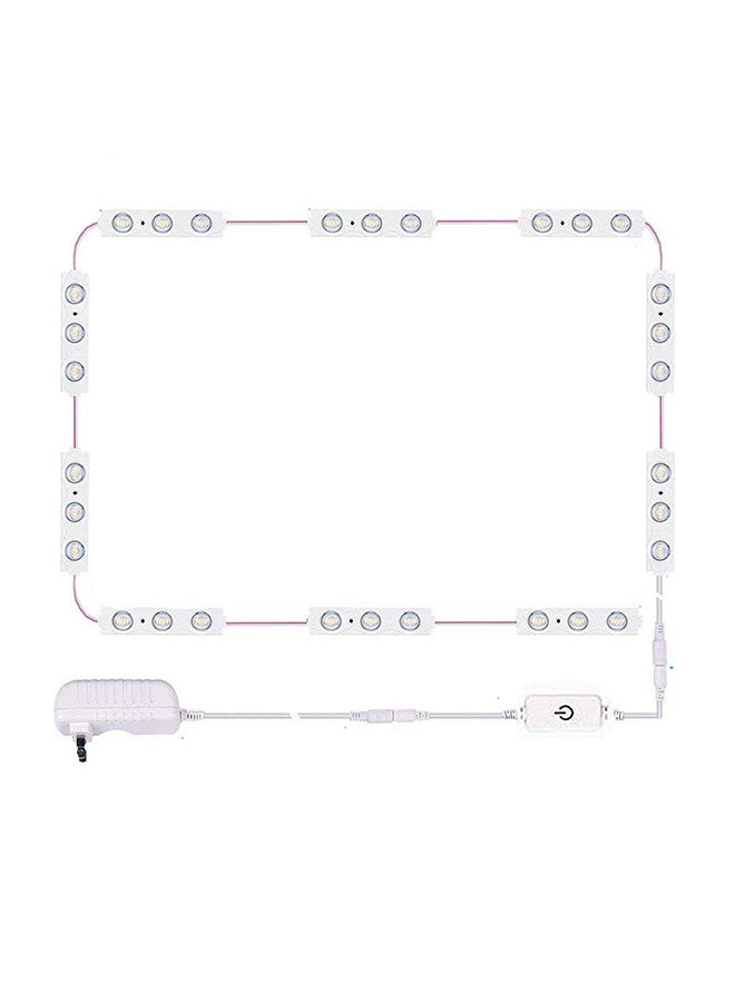 روبيك شريط إضاءة لمرآة الغرور مزودة ب 60 مصباح LED أبيض 6x6x2بوصة - Image 1