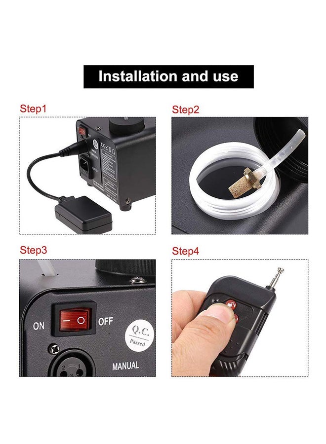 Fog Machine With Remote Control Black