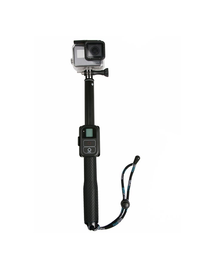 4-Piece Handheld Aluminium Extendable Pole Monopod Set Black  - Image 2
