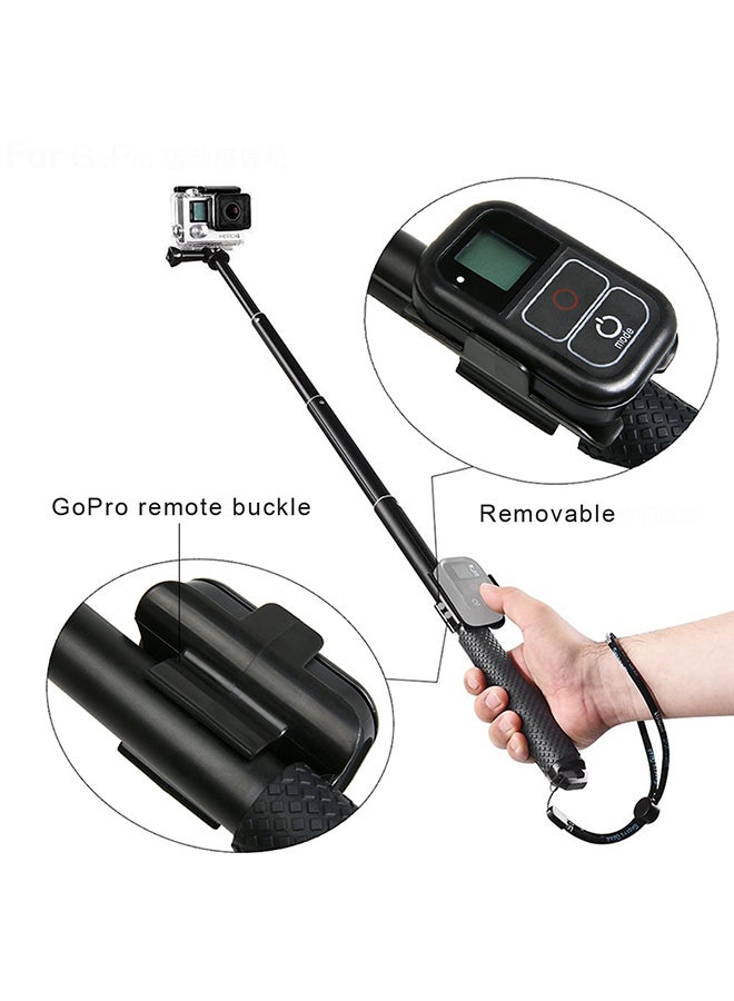 4-Piece Handheld Aluminium Extendable Pole Monopod Set Black  - Image 5
