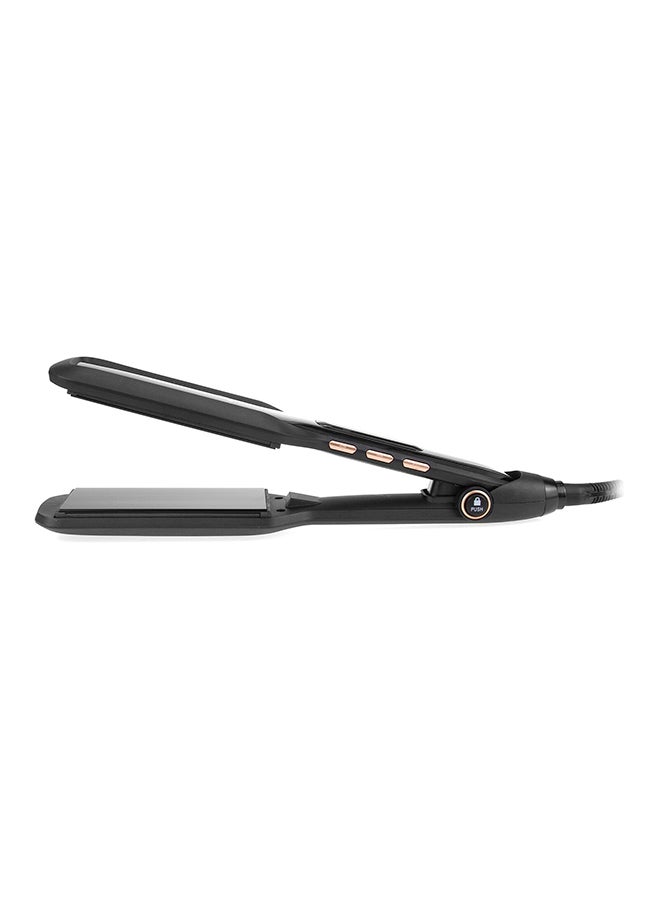 SONASHI Hair Straightener With Black Ceramic Plate Temperature Control With LED Indicator PTC Heating 360 Degree Swivel Cord Fast Heat Up And Long Lasting  SHS-2081 Black  - Image 2