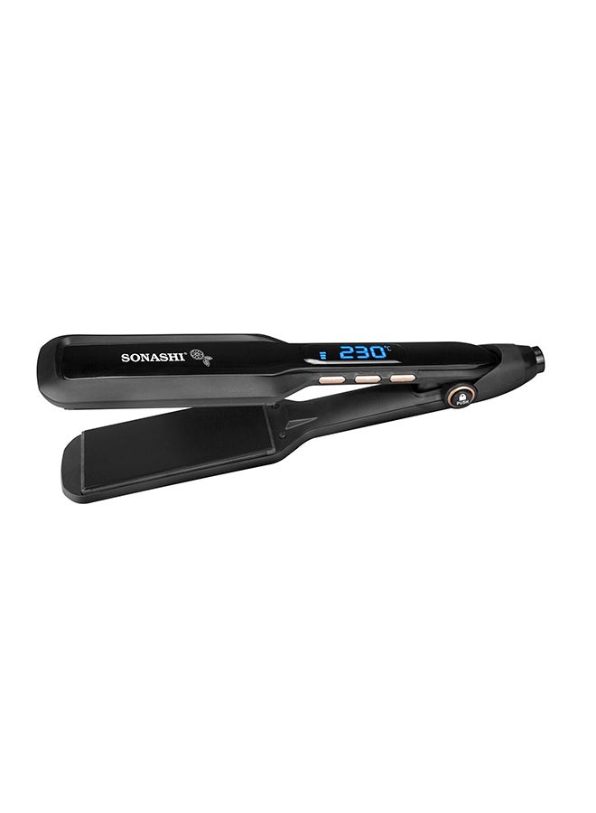 SONASHI Hair Straightener With Black Ceramic Plate Temperature Control With LED Indicator PTC Heating 360 Degree Swivel Cord Fast Heat Up And Long Lasting  SHS-2081 Black  - Image 4