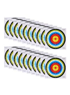 Generic 20-Piece Archery Arrow Target Paper Dartboard Set 45 x 45cm  - Image 1
