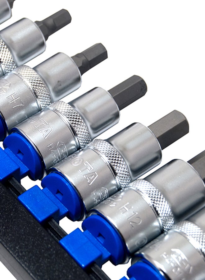 LICOTA - 9 Piece Hex/Bit Socket Set Silver 31.2x102.9cm - Image 1