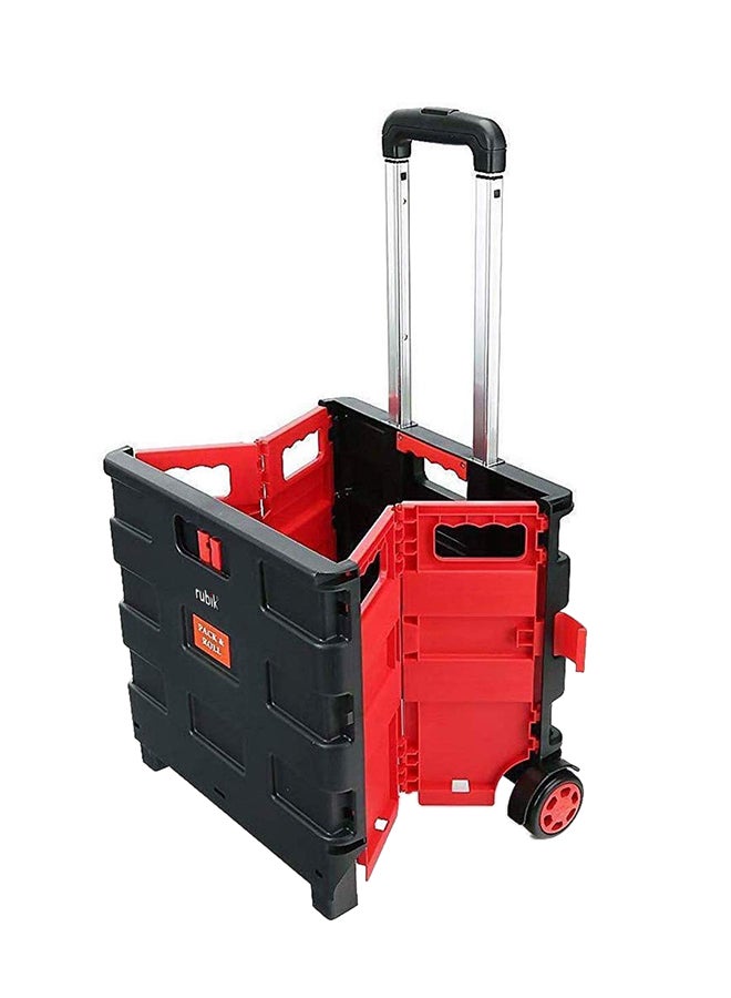Rubik Folding Shopping Trolley Cart With Wheels Black 38x35x33centimeter - Image 1