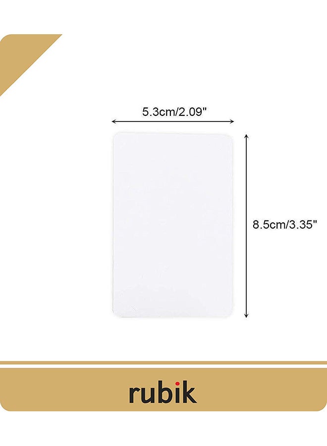 روبيك حزمة من 30 بطاقة مفاتيح بلاستيكية قابلة للكتابة . أبيض 8.5x5.3سم - Image 2