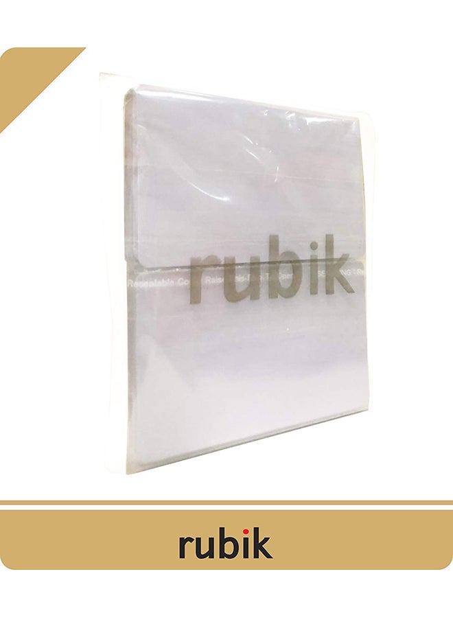 روبيك حزمة من 30 بطاقة مفاتيح بلاستيكية قابلة للكتابة . أبيض 8.5x5.3سم - Image 3