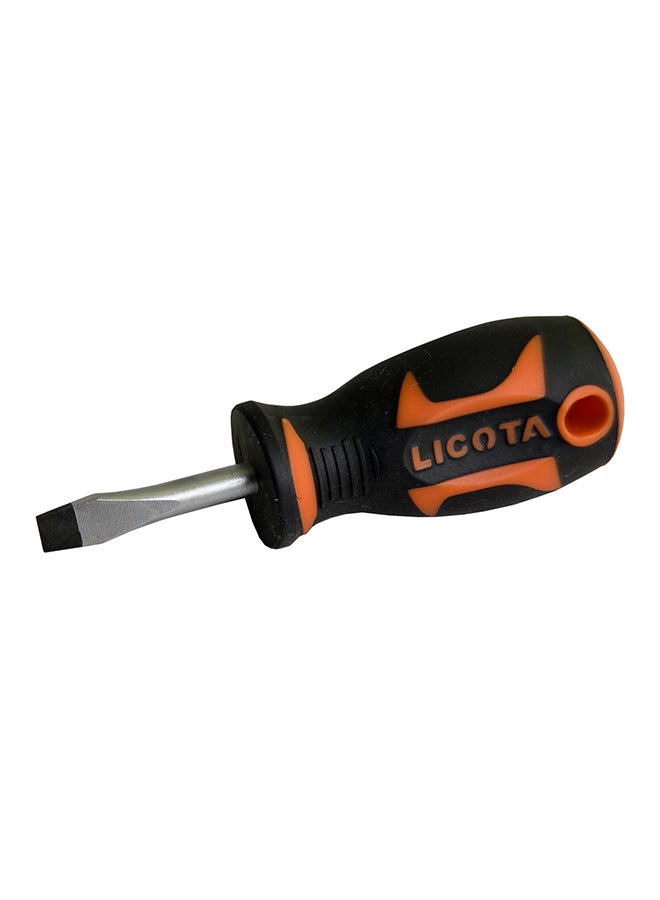 LICOTA Slotted Professional Screwdriver Black/Orange/Silver 6.5x38mm - Image 3