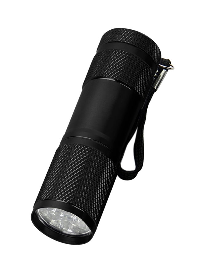 9 Led UV Flashlight Torch Black 10x3x3centimeter - Image 1