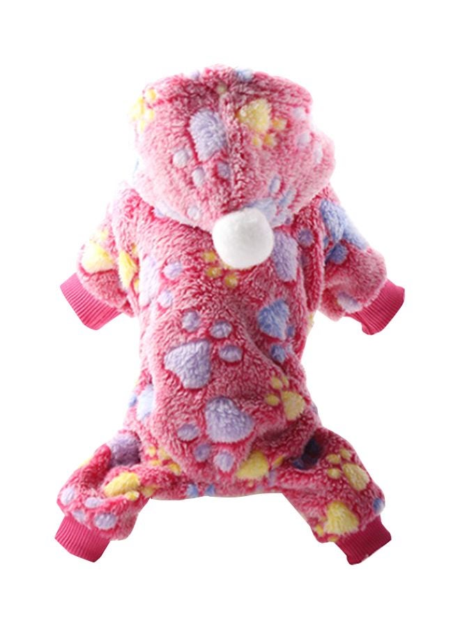 قطعة من قماش الفلانيل الدافئ بـ فتحات 4 للأرجل وردي/ أزرق/ أبيض - Image 1