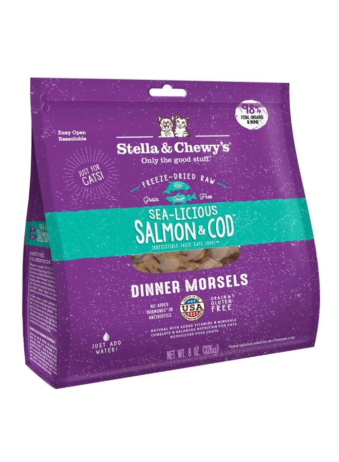 Stella & Chewys Sea Licious Salmon And Cod Dinner Morsels Feline Cat Food Multicolour  - Image 1