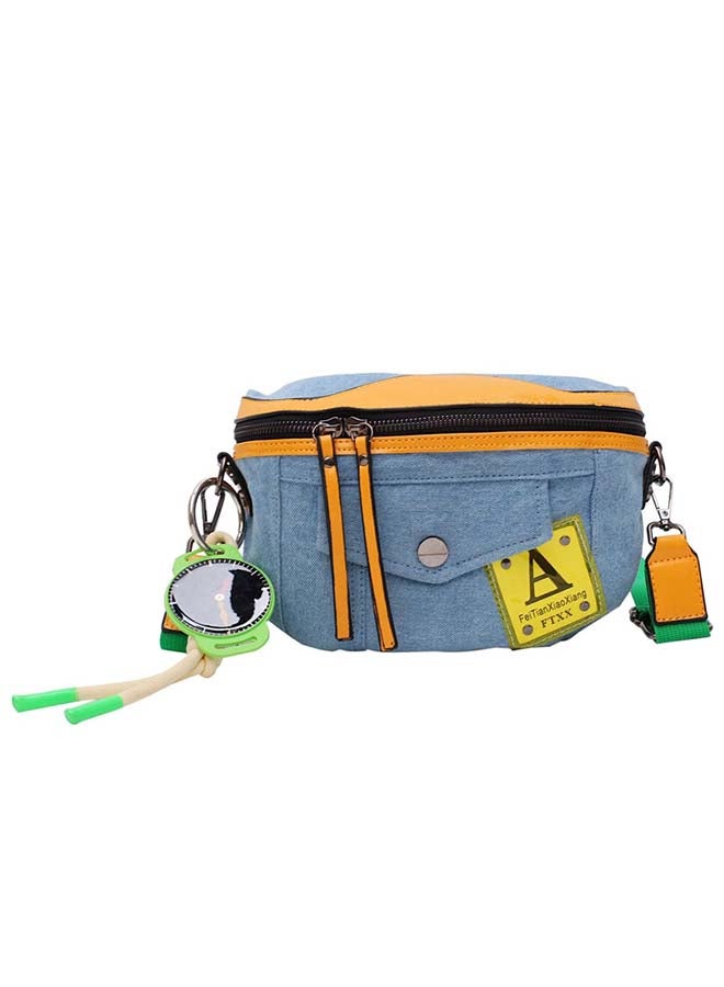 Waist &Simple Sports Colour Block Waist Bag Blue/Yellow 