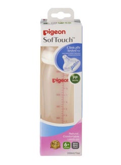 pigeon Soft Touch Feeding Bottle 6M+ 11ounce - Assorted  - Image 1